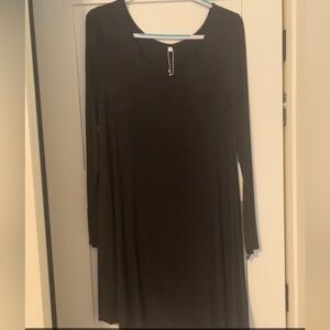 Chic Black Long Sleeve Dress